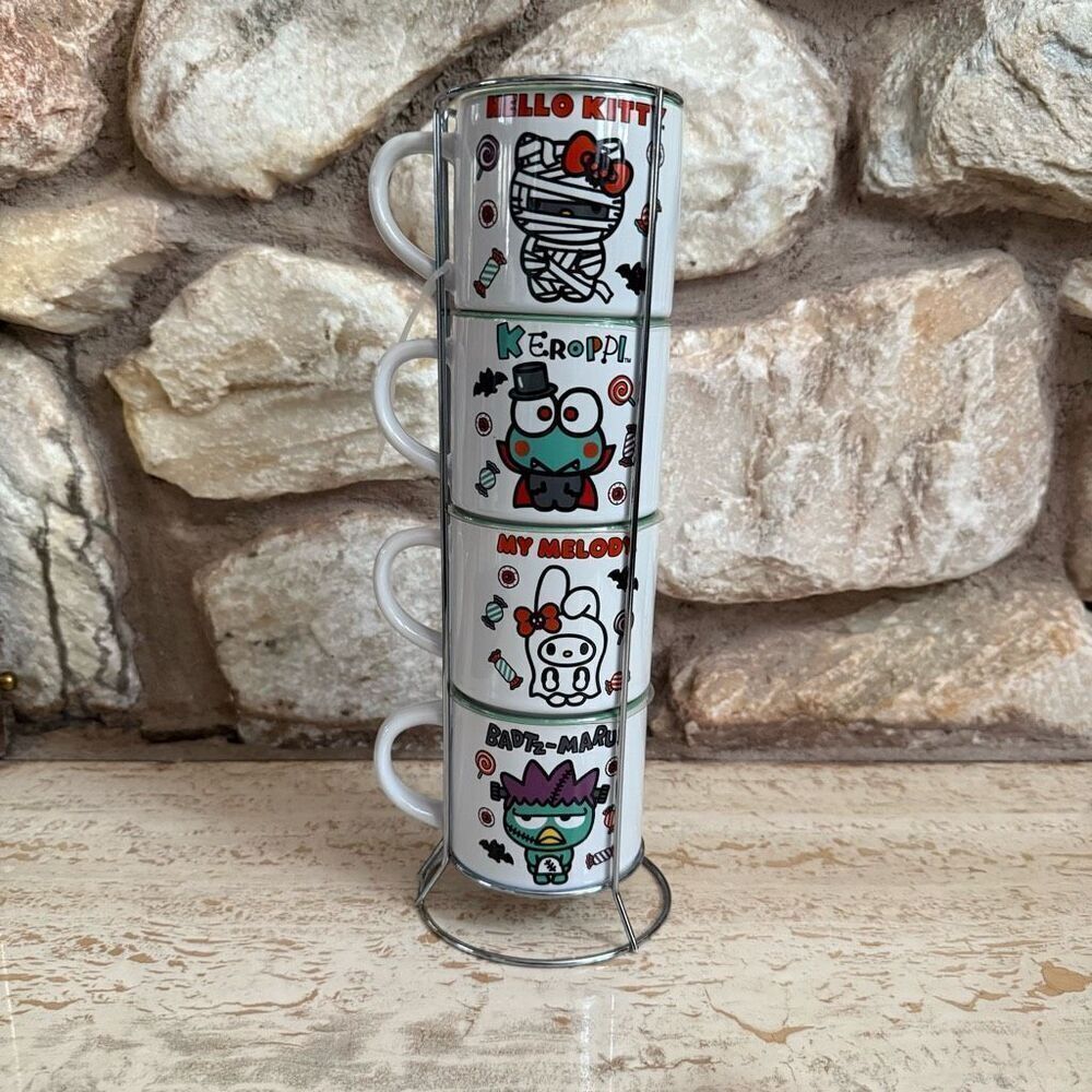 New Hello Kitty and Friends stacked halloween mug set of four sanrio halloweenco